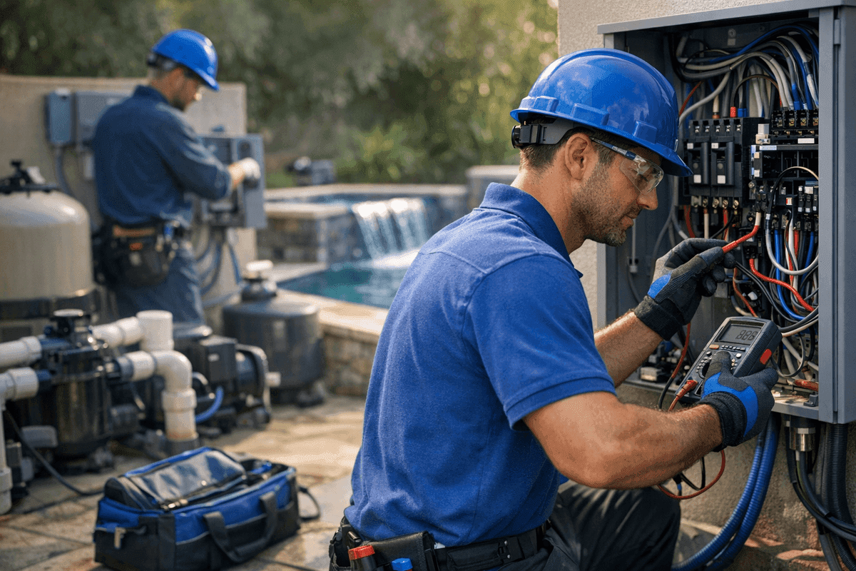 Pool & Spa Electrical service by Outstanding Electric